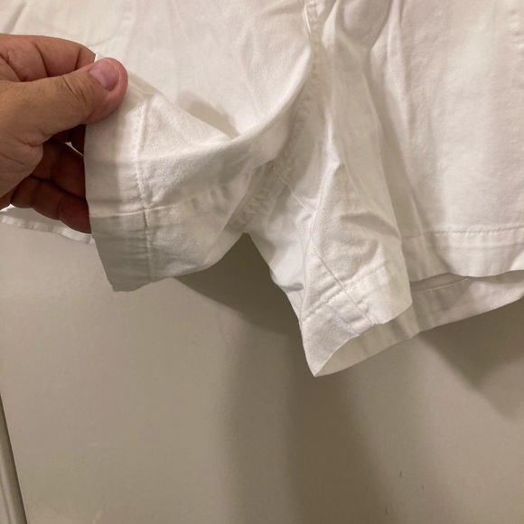 100% Cotton Shorts 4 Pocket Casual Shirt Dress Short Bermudas Jean Size 14 White - Picture 3 of 10